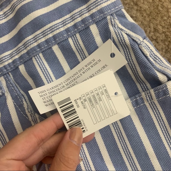 BDG urban outfitters blue striped high rise shorts - Picture 4 of 6